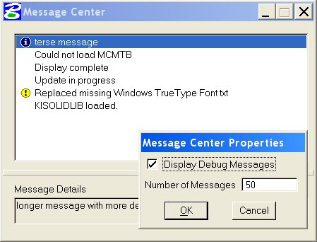 Message Center Properties