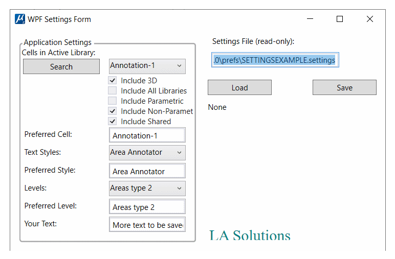 Settings Example with WPF UI