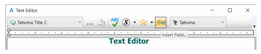 Text Editor Insert Field
