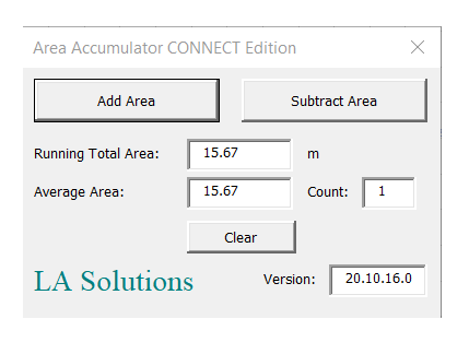 Area Accumulator: one area feature