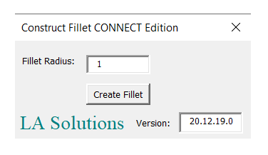 Create Fillet Dialog