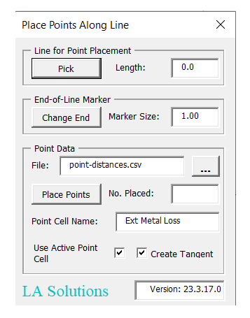 Place Points Dialog