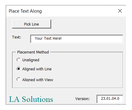 Place Text Along