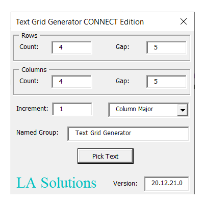Text Grid Dialog