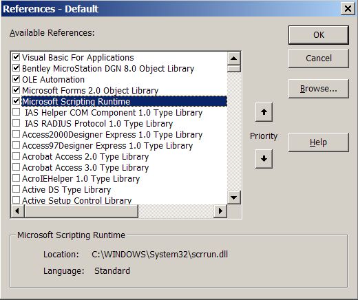 VBA References Dialog