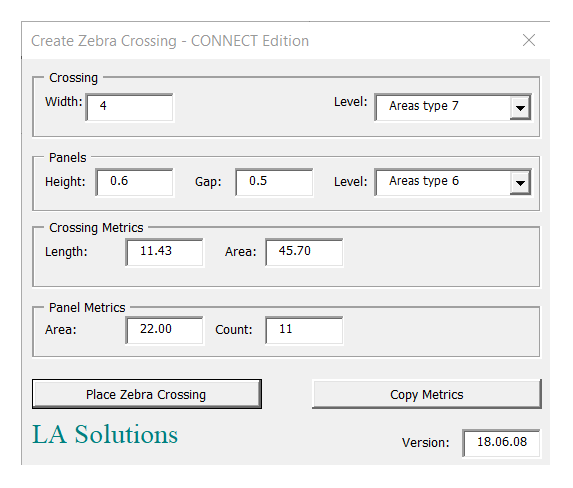 Zebra Crossing Dialog