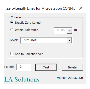 Zero-Length Lines form