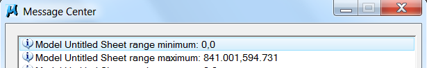 Model Range displayed in Message Center