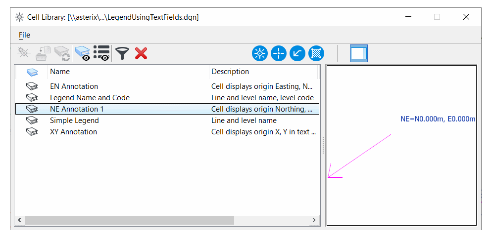 Cell Chooser dialog