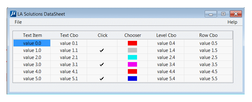 DataSheet Dialog