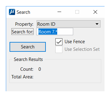 BoM Search dialog showing fence toggle button