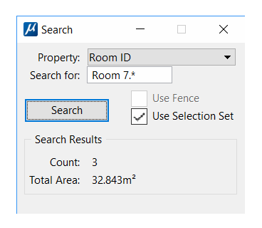 MasterPlanner Search dialog showing search results