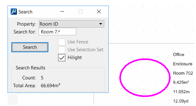 MasterPlanner Search dialog showing text box