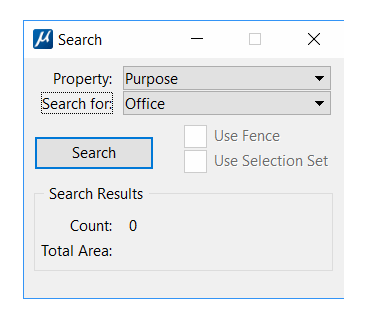 MasterPlanner Search dialog