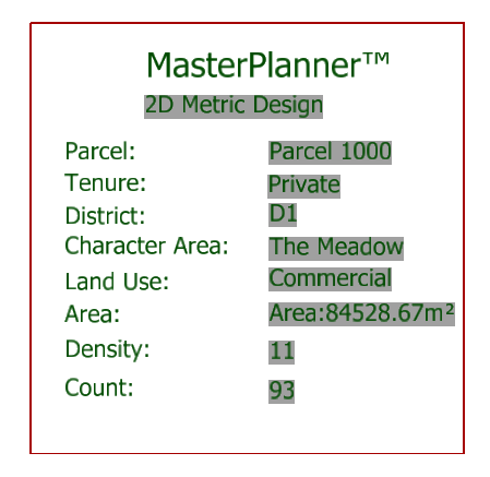 Land Parcel Label
