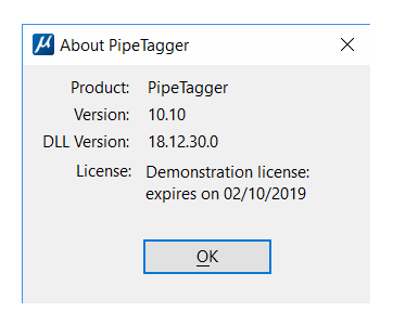 About PipeTagger Dialog
