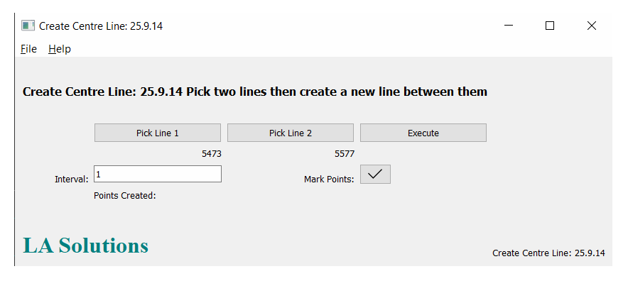 Create Centre Line 1