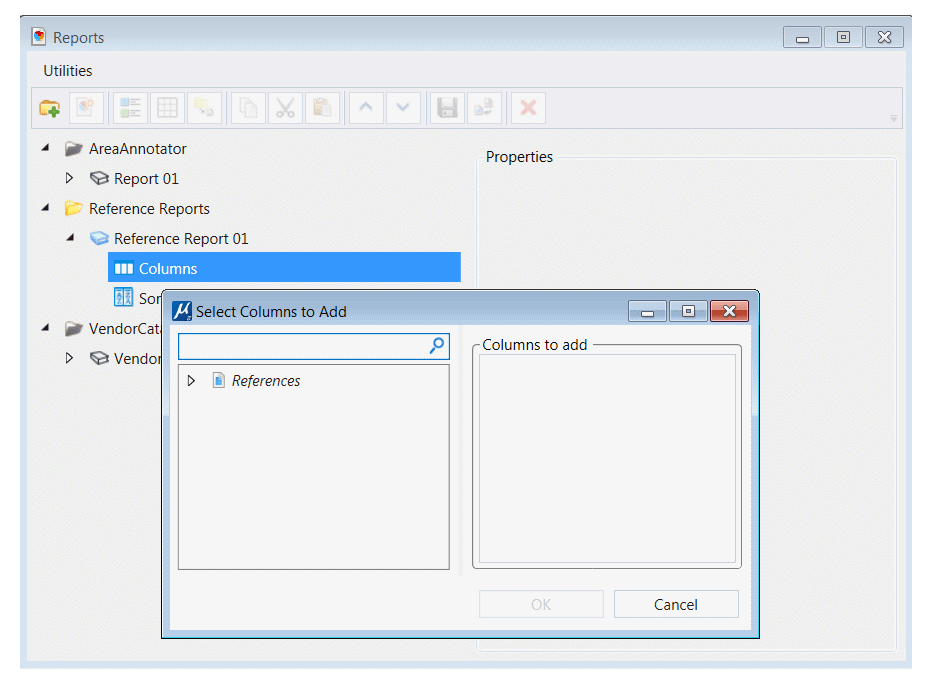 Select Columns to Add dialog