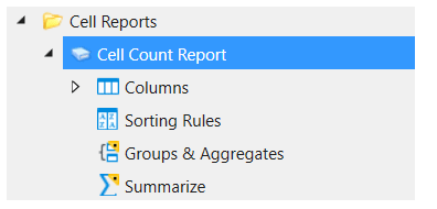 Cell Count Report Definition 1