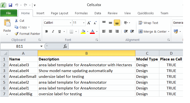 Cell Library Report Excel